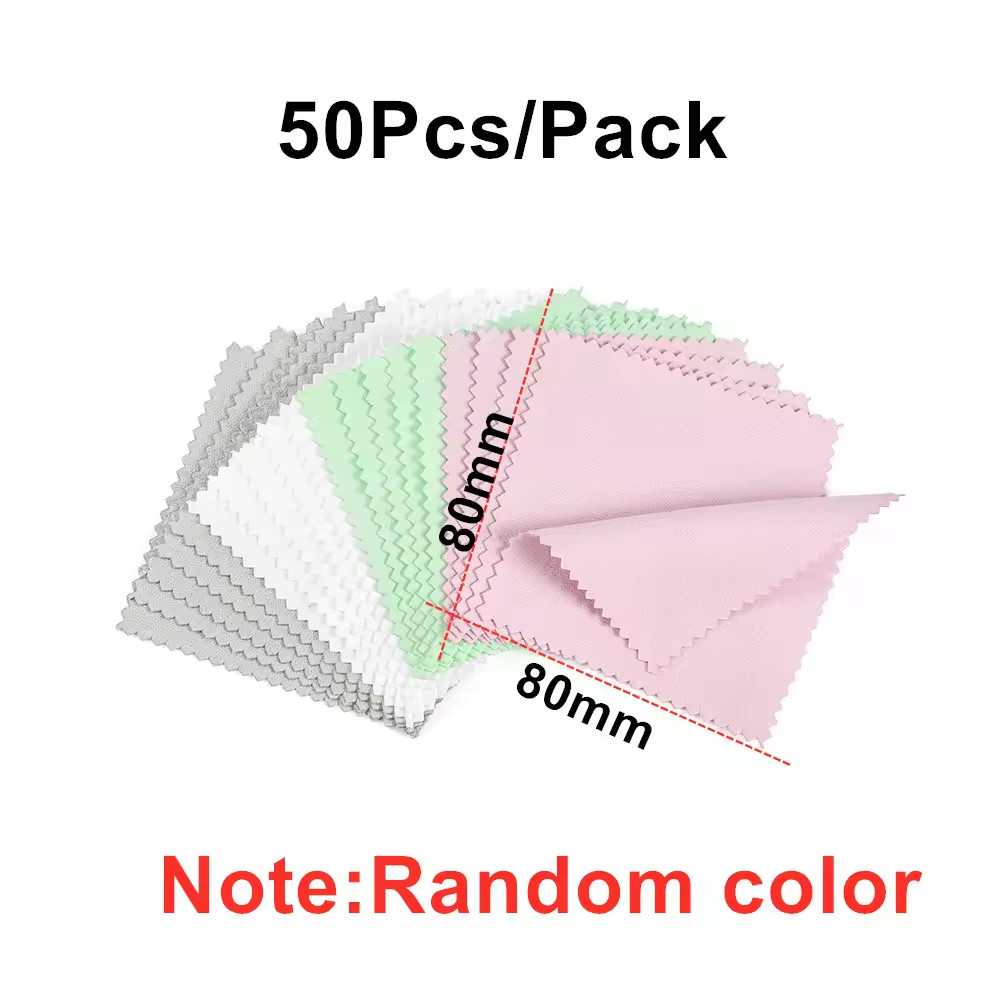 Silver Gold Jewelry Polishing Cleaning Cloth Soft Reusable Shine Wipe 10-50PCS
