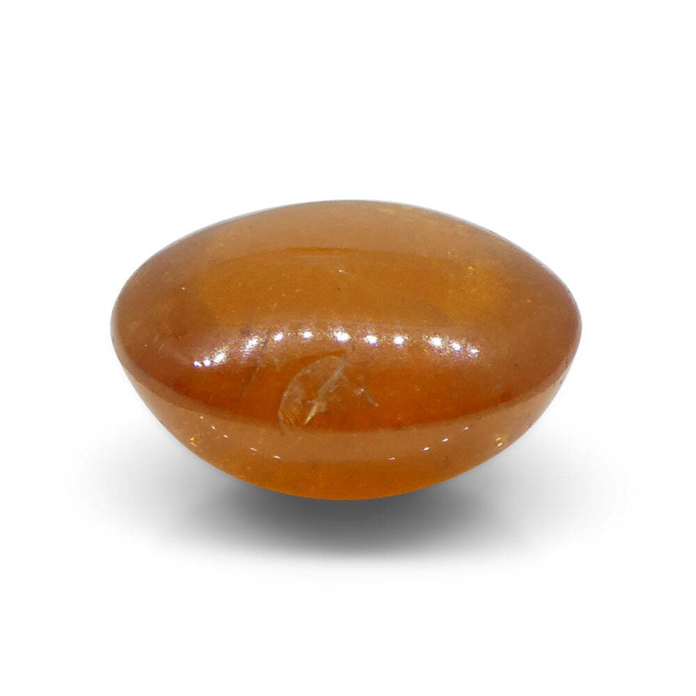 7.69ct Oval Cabochon Orange Mandarin Spessartine Garnet from Nigeria