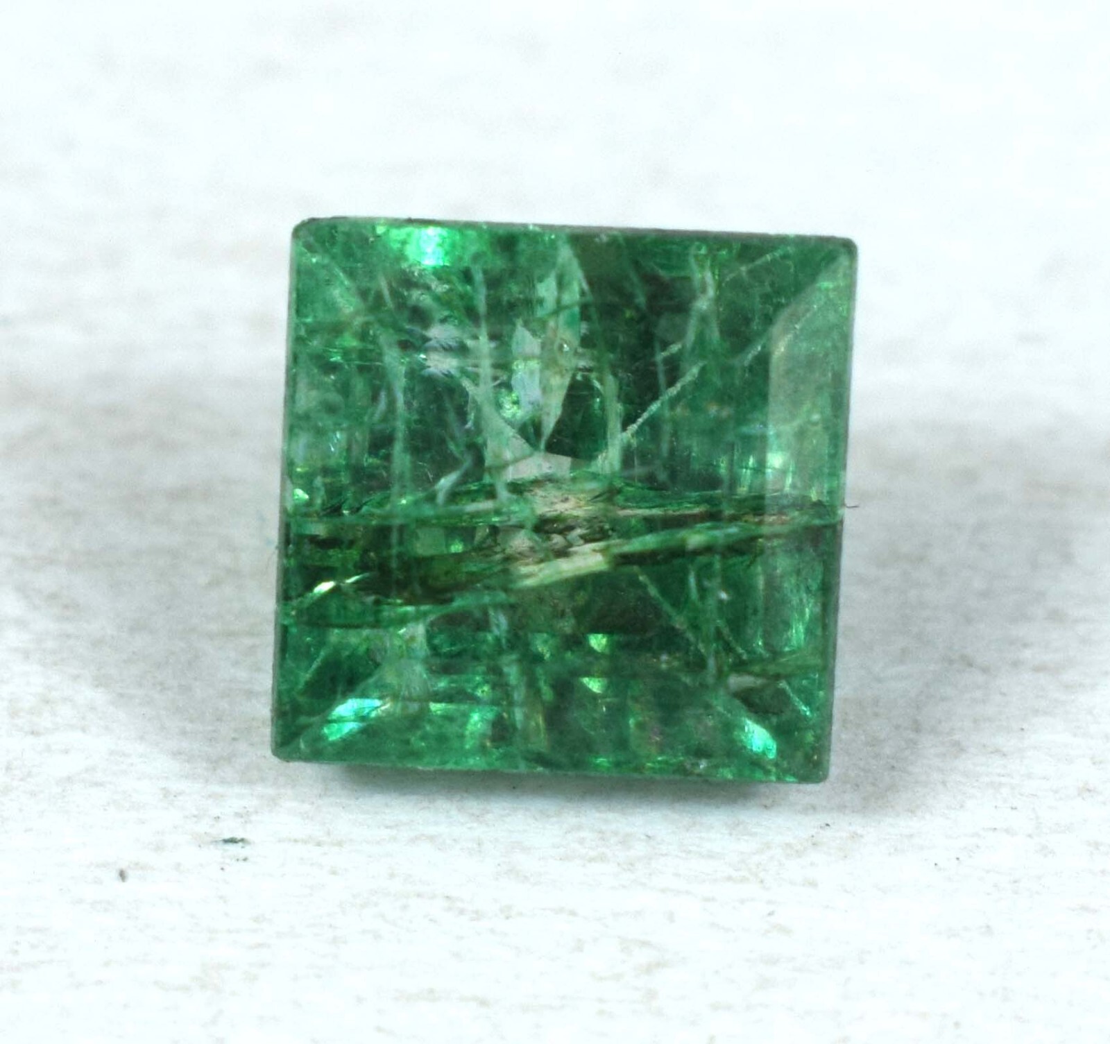 Natural 6.15 Ct Colombian Emerald Square Gemstone Certified E6658 Wedding Offer