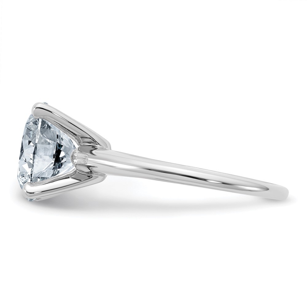 14k White Gold 3 5/8ct. Round Cut Moissanite Solitaire Engagement Ring Size 9