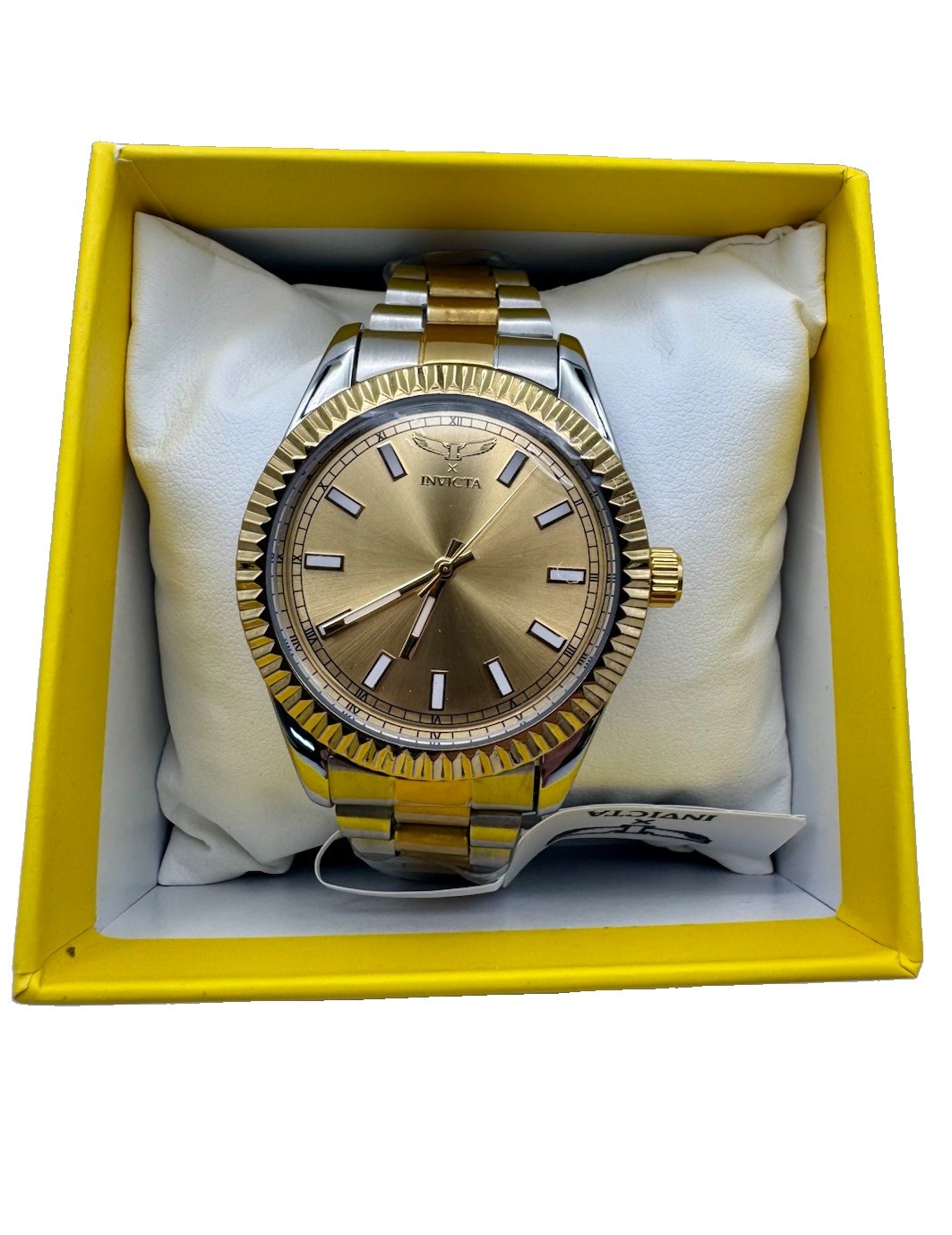 Invicta Specialty I 69009 Men’s 40mm Gold Tone Quartz Watch Two-Tone New