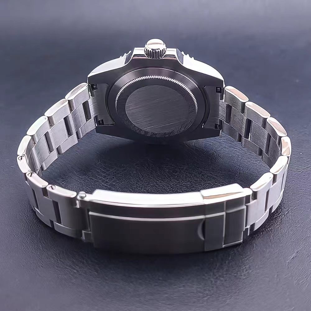 Brushed 40MM 24 Hour Case 20ATM Watch Bezel Sapphire Fit NH34 NH35 NH36 Movement