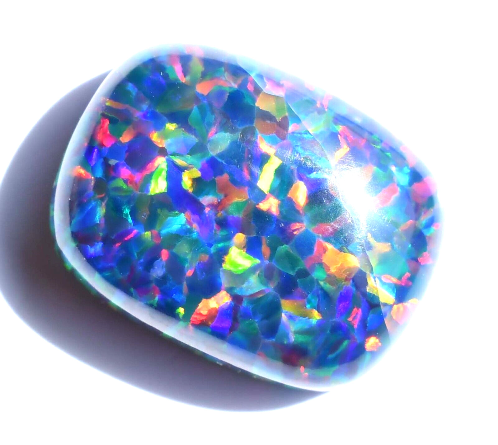 10.00 CT Natural Ethiopian Black Fire Opal Certified Very Rare Precious Gemstone