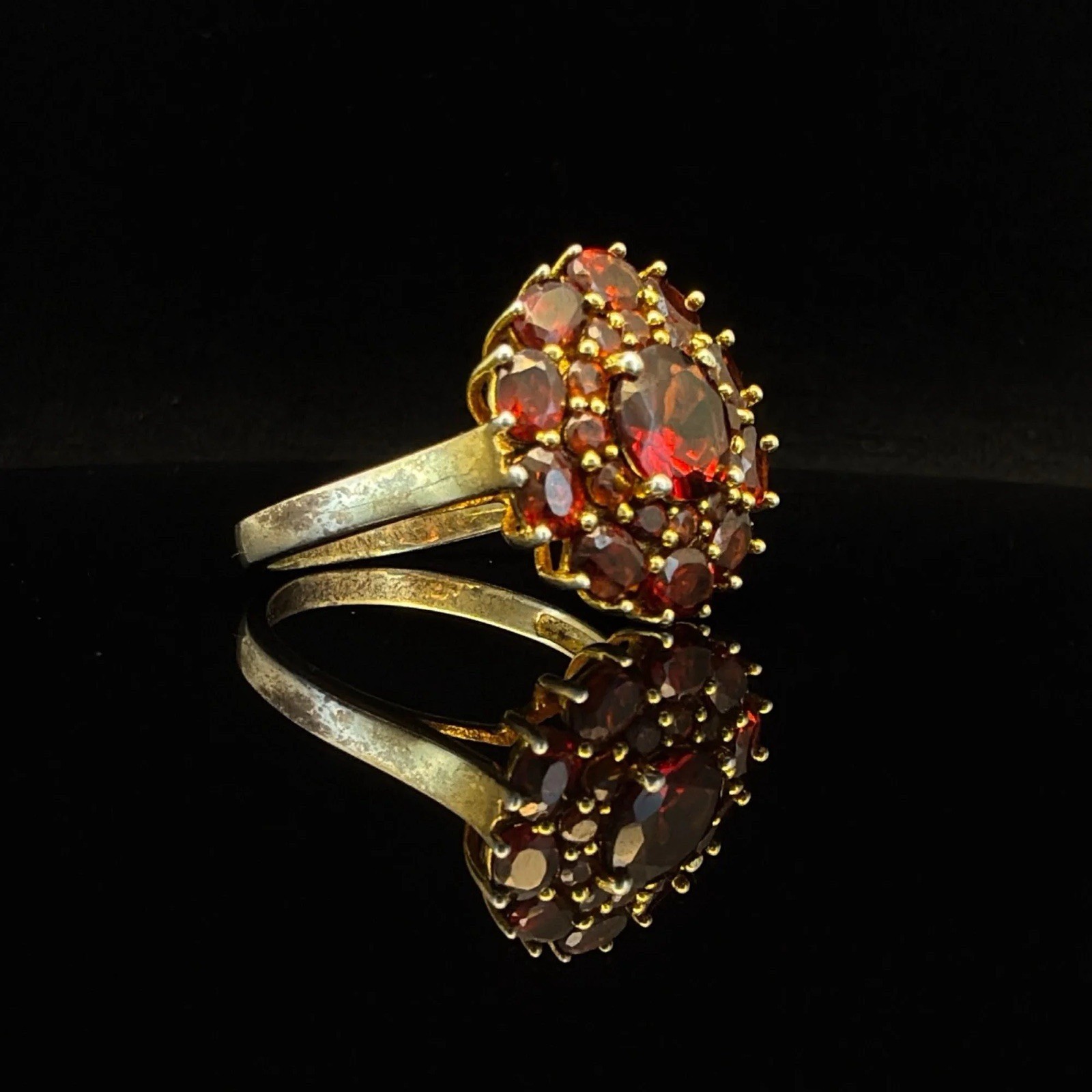 Crimson Crown Almandine Garnet Ring