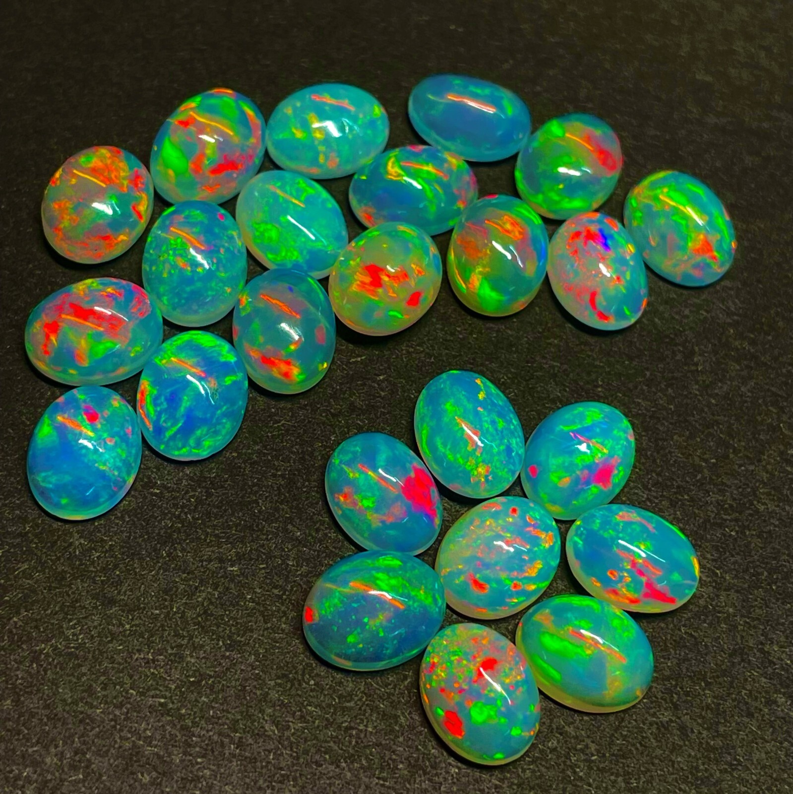 Unheated Ethiopian Opal Loose Gemstone Oval Cabochon Natural