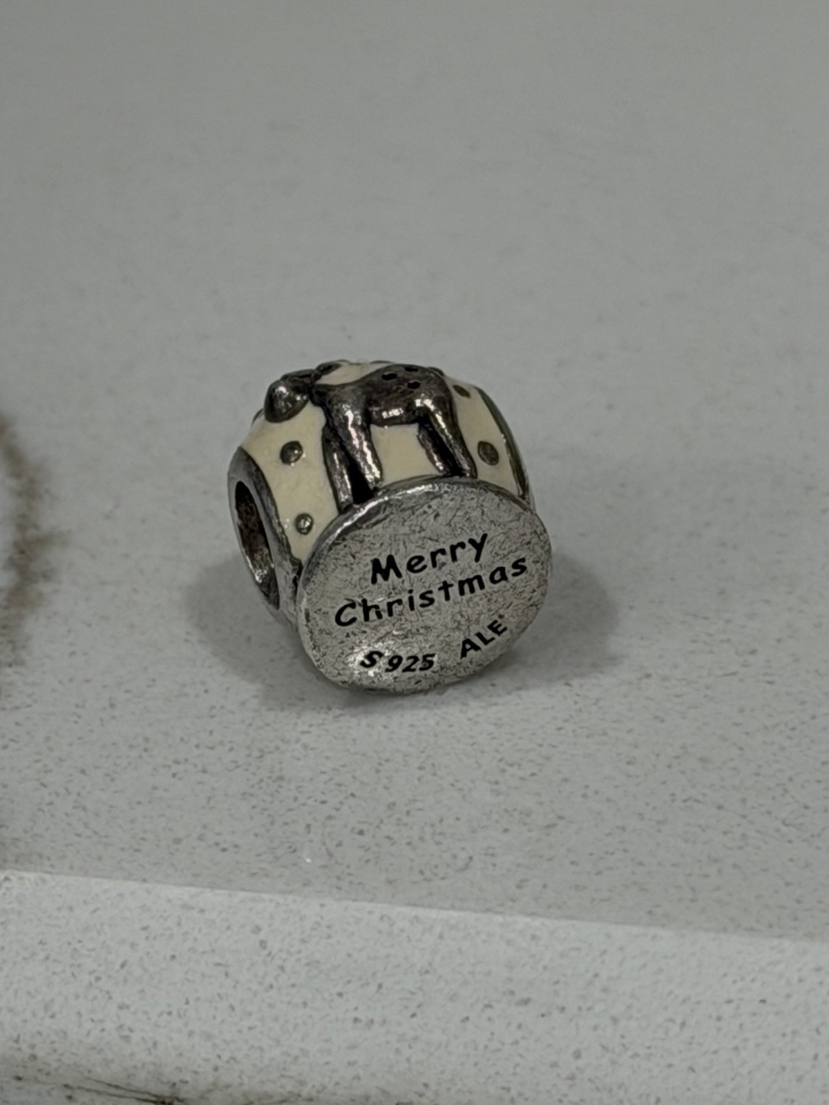 Pandora Sterling Silver Reindeer Snow Globe Enamel Charm Bead 791228EN12