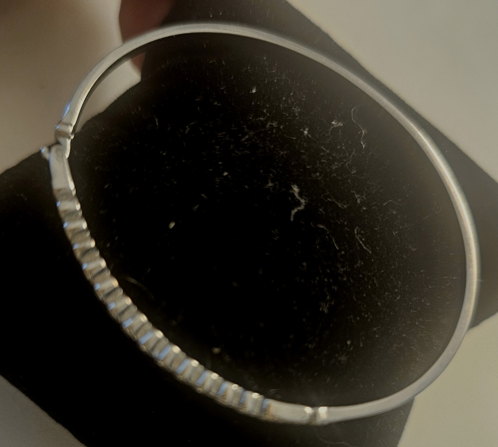 Henri Bendel Bangle Bracelet Silver/ Clear Stones Original Stamped