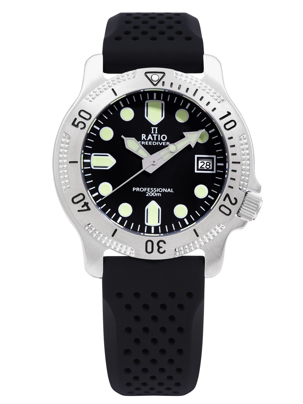 Ratio FreeDiver Professional Sapphire Black Dial Quartz RTF021 200M Men’s Watch