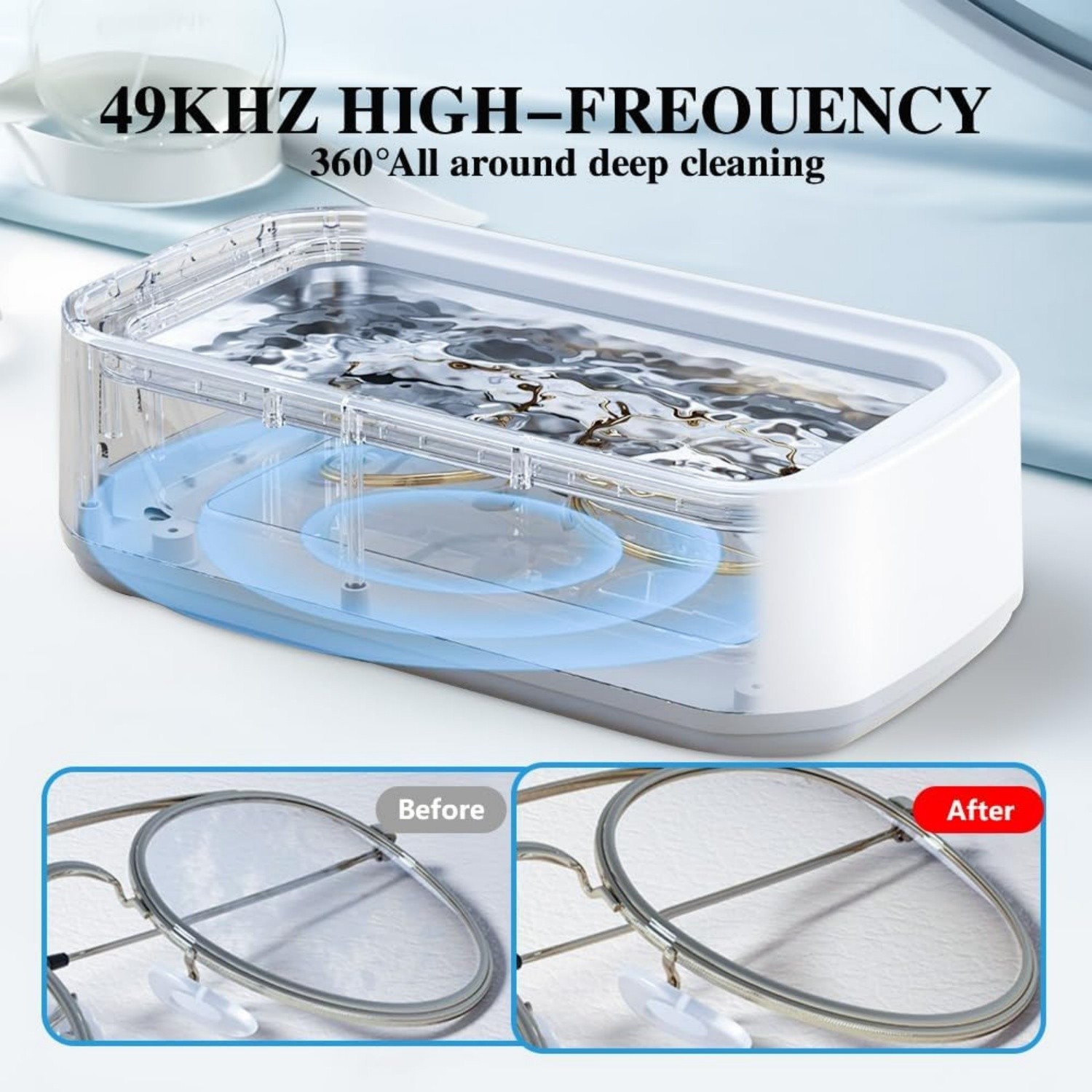 Ultrasonic Jewelry Cleaner w/ 5 Mode & Digital Timer UltraSonic Cleaning Machine