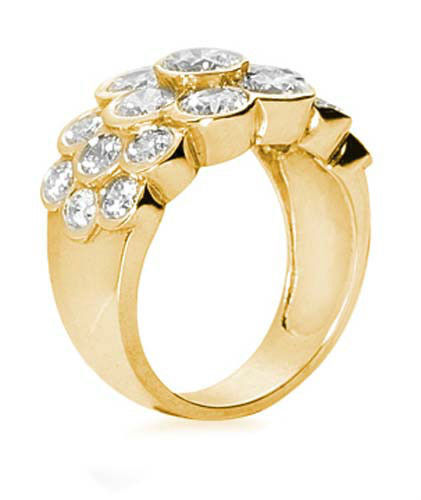 3.17 ct Round Stone Diamond Fancy Wedding Ring Anniversary Band 14k Yellow Gold