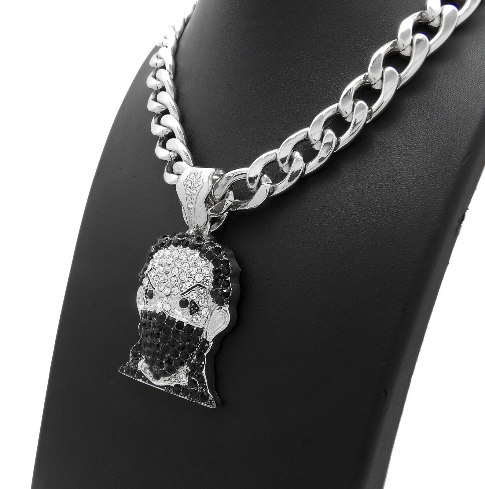 ICED MASK GOON BOONDOCK PENDANT 11mm 18″ 20″ CUBAN CHOKER CHAIN HIP HOP NECKLACE