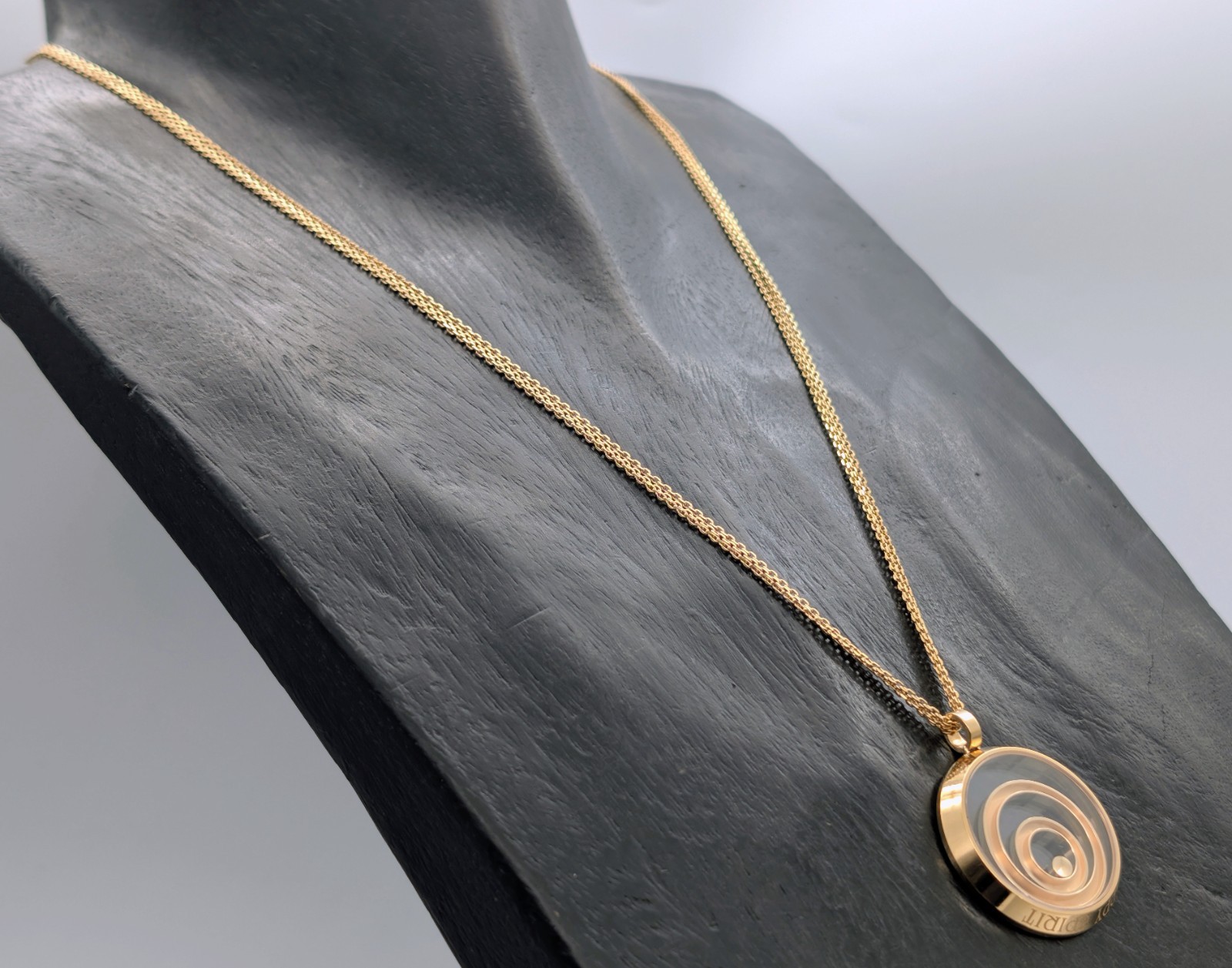 Chopard Happy Spirit Brilliant Pendant Necklace 60cm Yellow Gold 750/18K -33.30g #2019