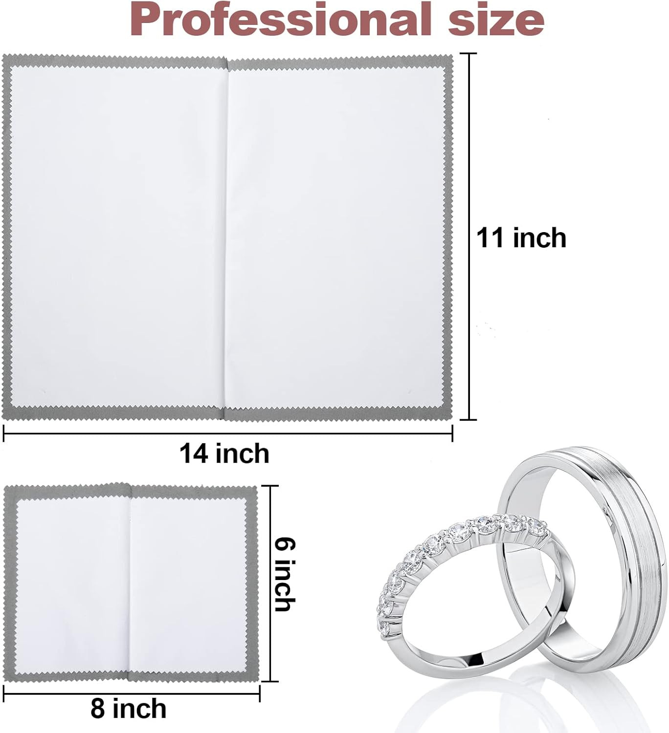 6-Piece Jewelry Cleaning Cloth Set for Silver, Gold & Platinum Care