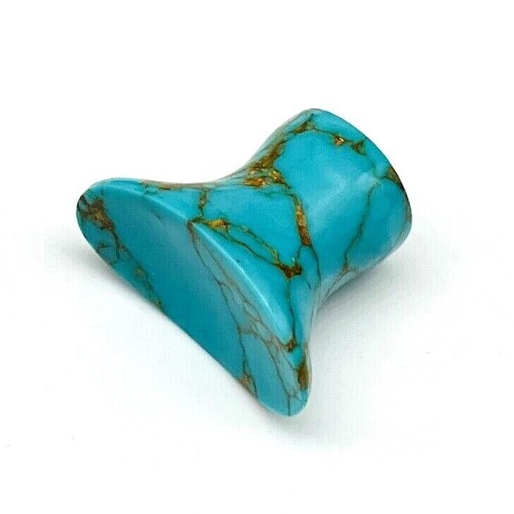 Organic Copper Turquoise Round Labret Lip for Stretching Size 12g,2mm to 25mm