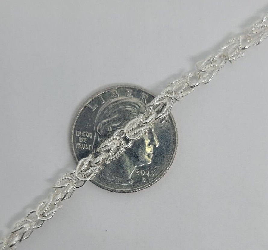 925 Sterling Silver Turkish Chain High Quality Necklace Bracelet 4mm Size 7″~30″
