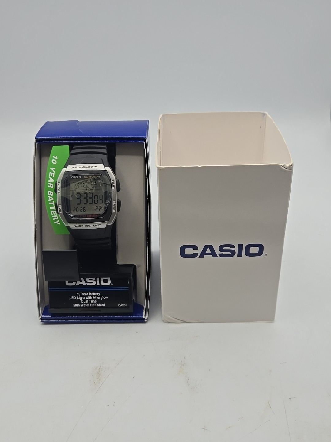Casio Unisex Quartz Illuminator Alarm Chronograph 36mm Digital Watch W96H-1AV
