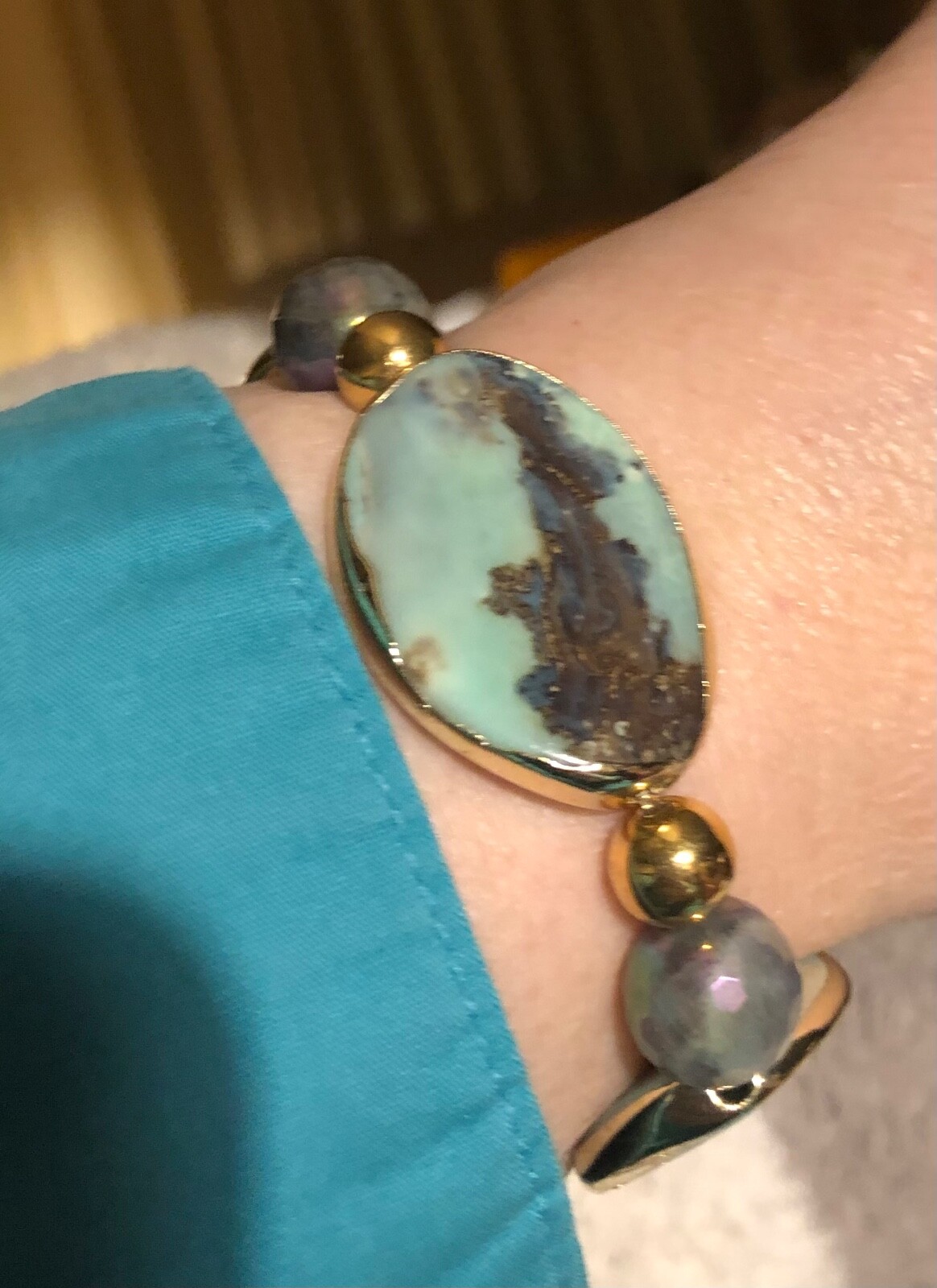 Devon Leigh Multihued Stone & Bead -Stretch Bracelet – Fits up to 6-1/2 in. NWOT