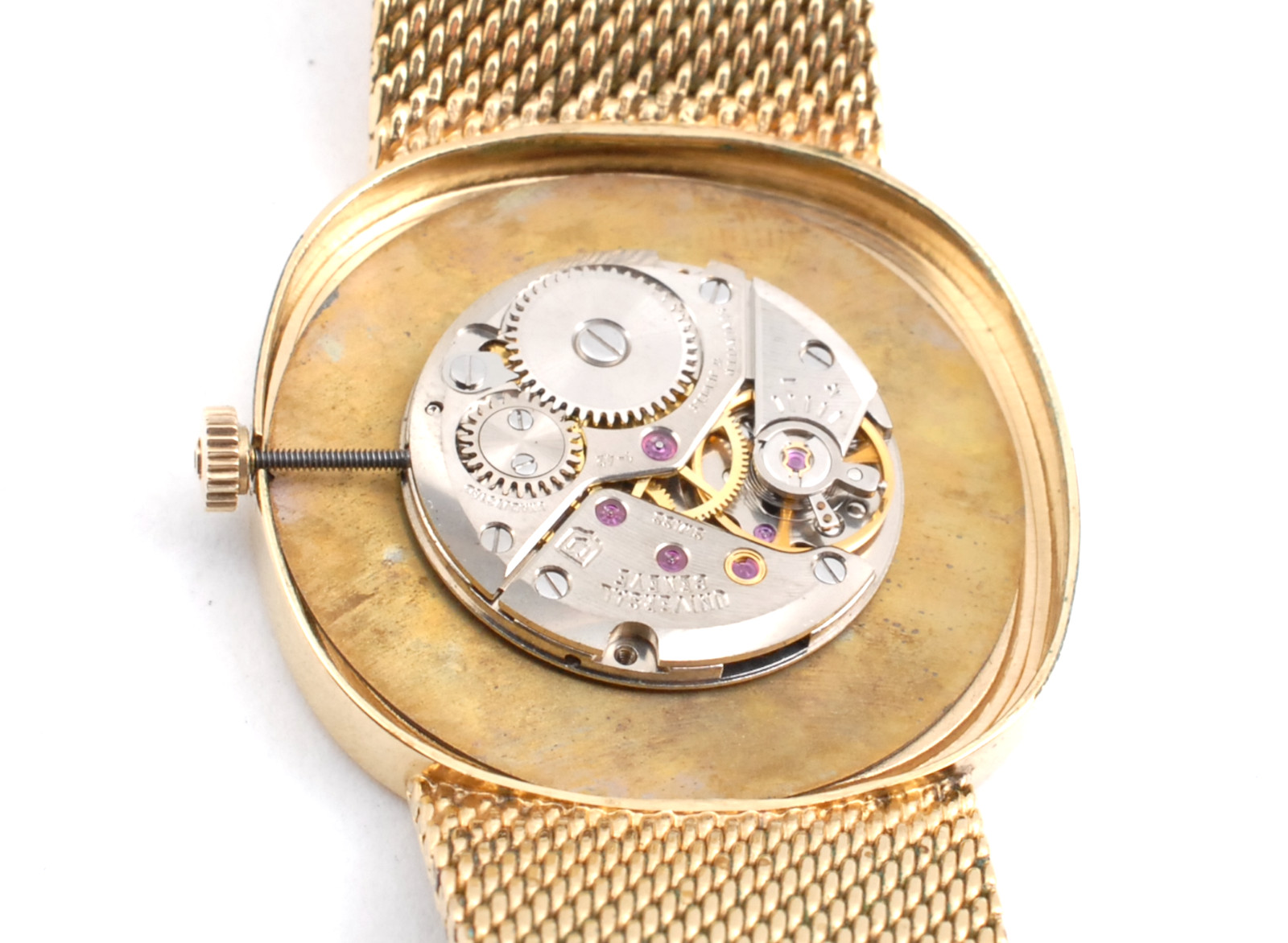 Rare UNIVERSAL GENEVE square Manual 1-42 VINTAGE gold electroplated G 10