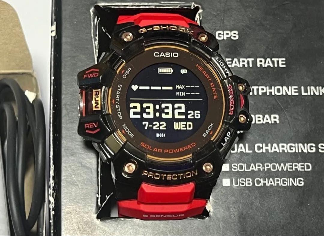 G-SHOCK G-SQUAD GBD-H1000-4A1JR GPS Heart Rate Red Used G804