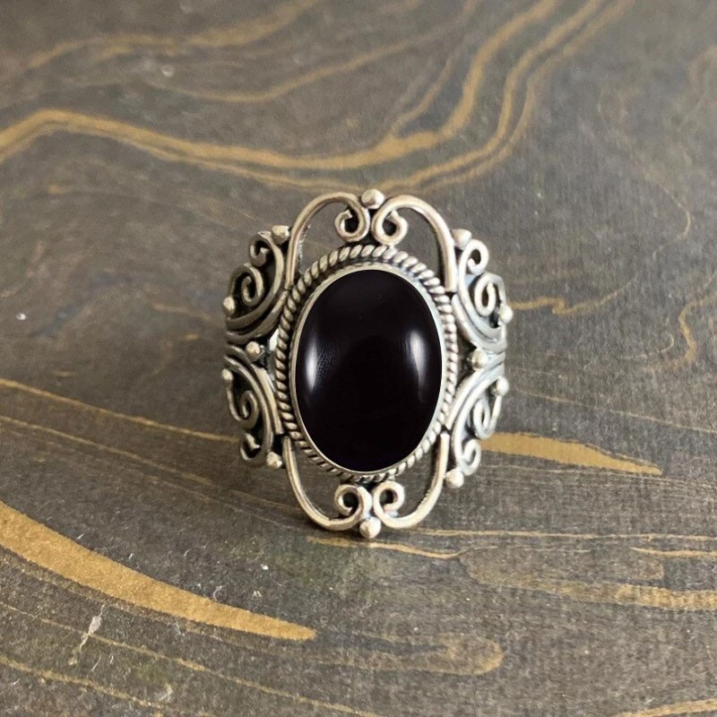 Genuine 925 Sterling Silver Women Ring Natural Gemstone All Size