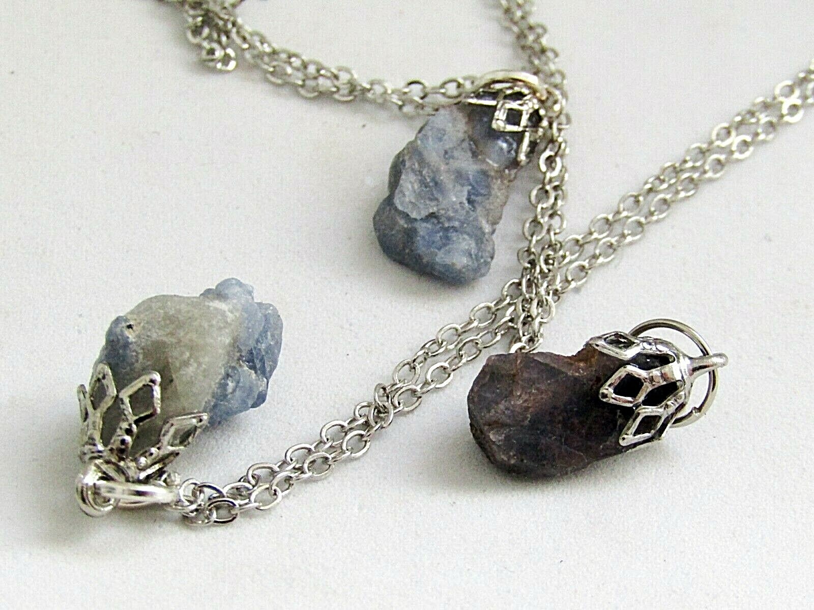 Rough Sapphire (natural not treated) Pendant