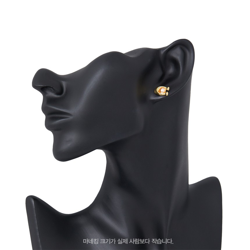 COACH Pearl Signature Woman Earring 341922 GLD 651 NEW ITEM