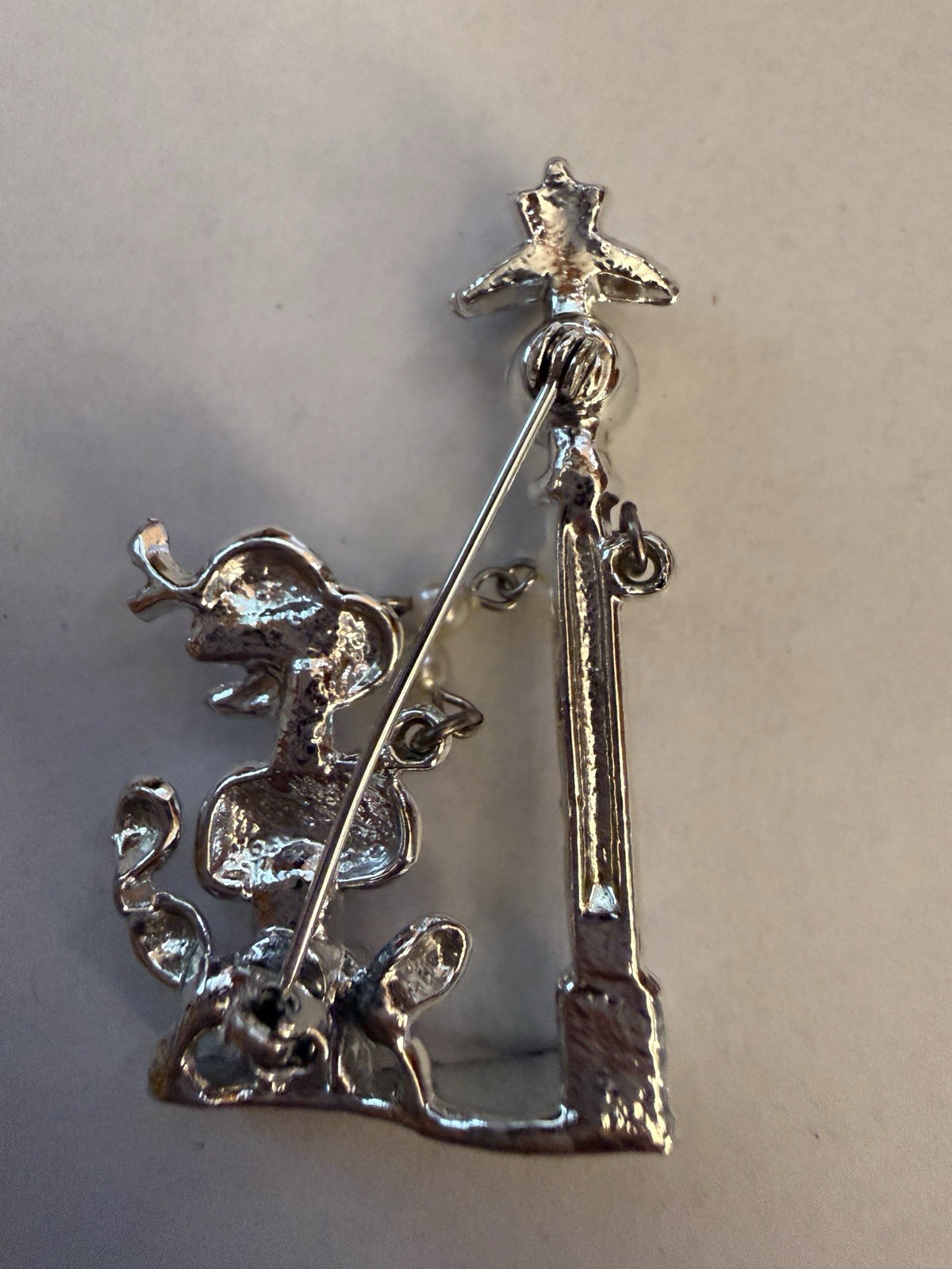 Vintage Poodle Dog Brooch Pin Lot of 3 Jerry’s Rhinestone Faux Pearl Enamel