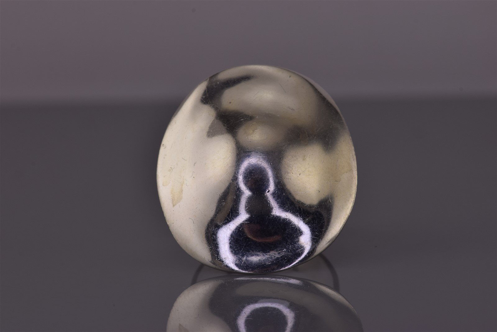 Dominque Dinouart DDD Sterling Silver 28mm Organic Disk Band Ring Mex 925 Sz: 7