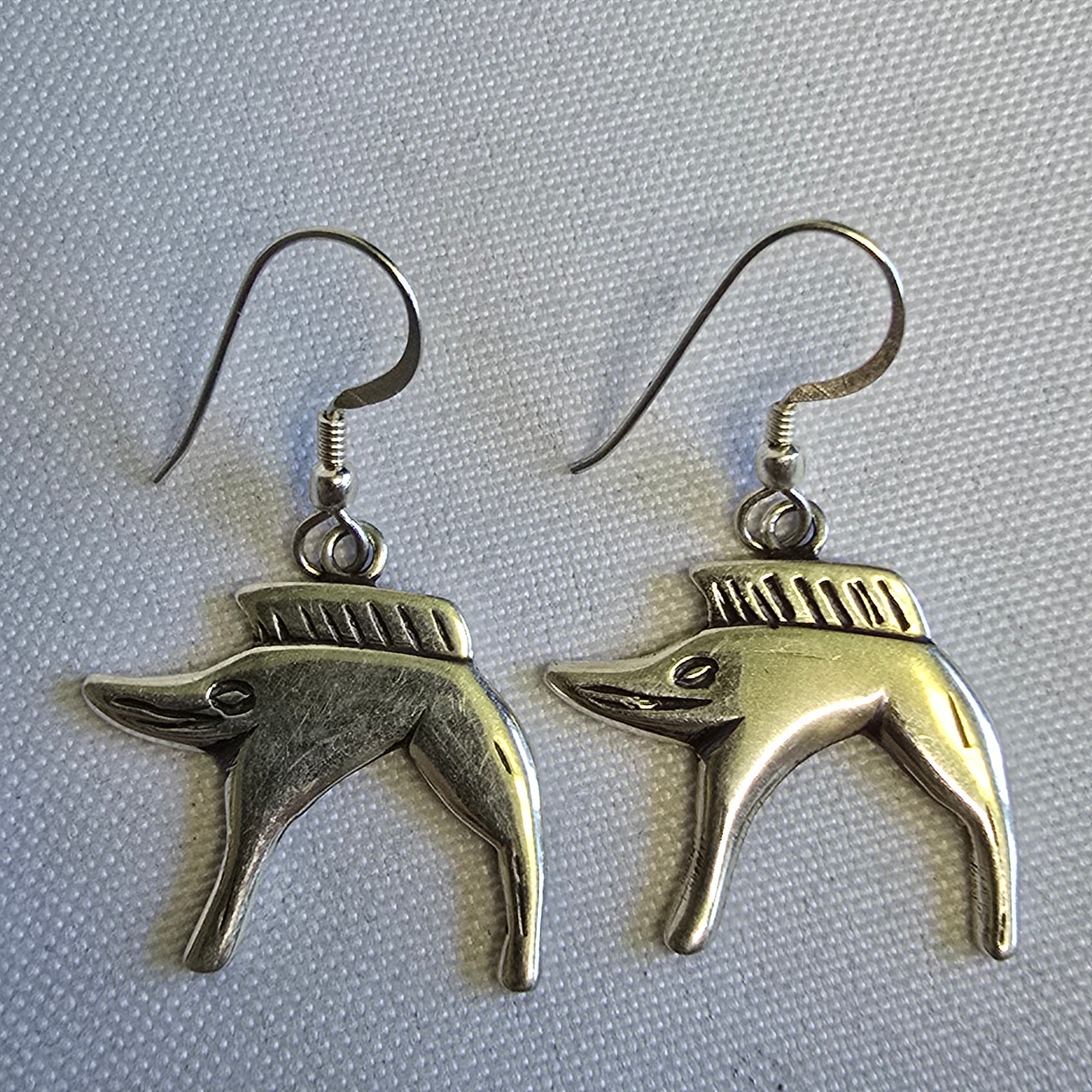Sterling Silver Earrings 7.36g Fine Jewelry Celtic Boar Hook Back Dangles