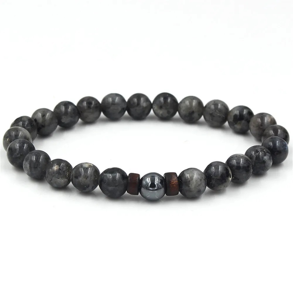 Volcanic Lava Stone Bracelet Men Women Natural Beads Buddha Charm Jewelry Gift