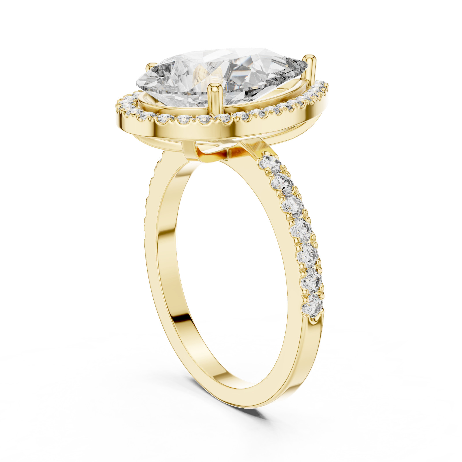 Lovely 3.95 Ct White Diamond Solitaire Ring. Gift for Love, FREE Diamond Studs
