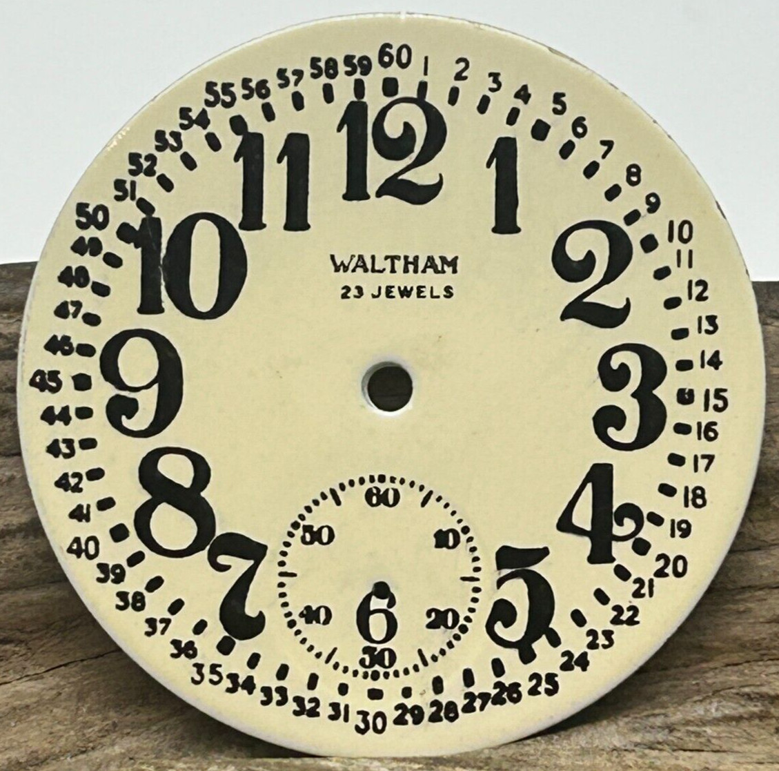 WALTHAM 23j POCKET WATCH DIAL BREGUET NUMERAL INDICES 42.0mm (OQ2)