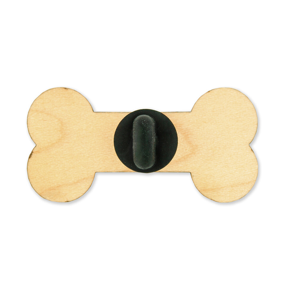 PinMart I Love My Dog Bone Puppy Pawprint Lover Laser Engraved 3D Cut Wooden Na