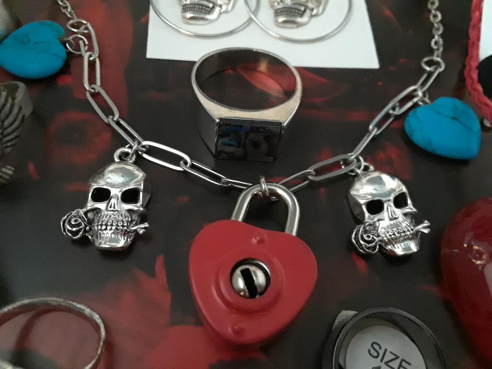 Emo Mixed Jewelry Lot- Rockabilly, Punk, Skull, Spooky Cute,Heart, Gothic, Cross