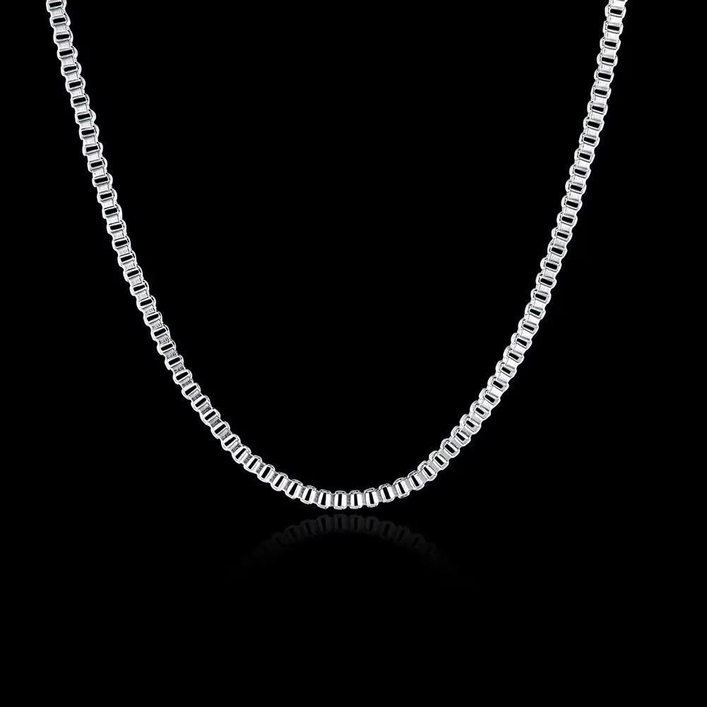 925 Sterling Silver Necklace 16/18/20/22/24 inches fine 1.5MM Box chain