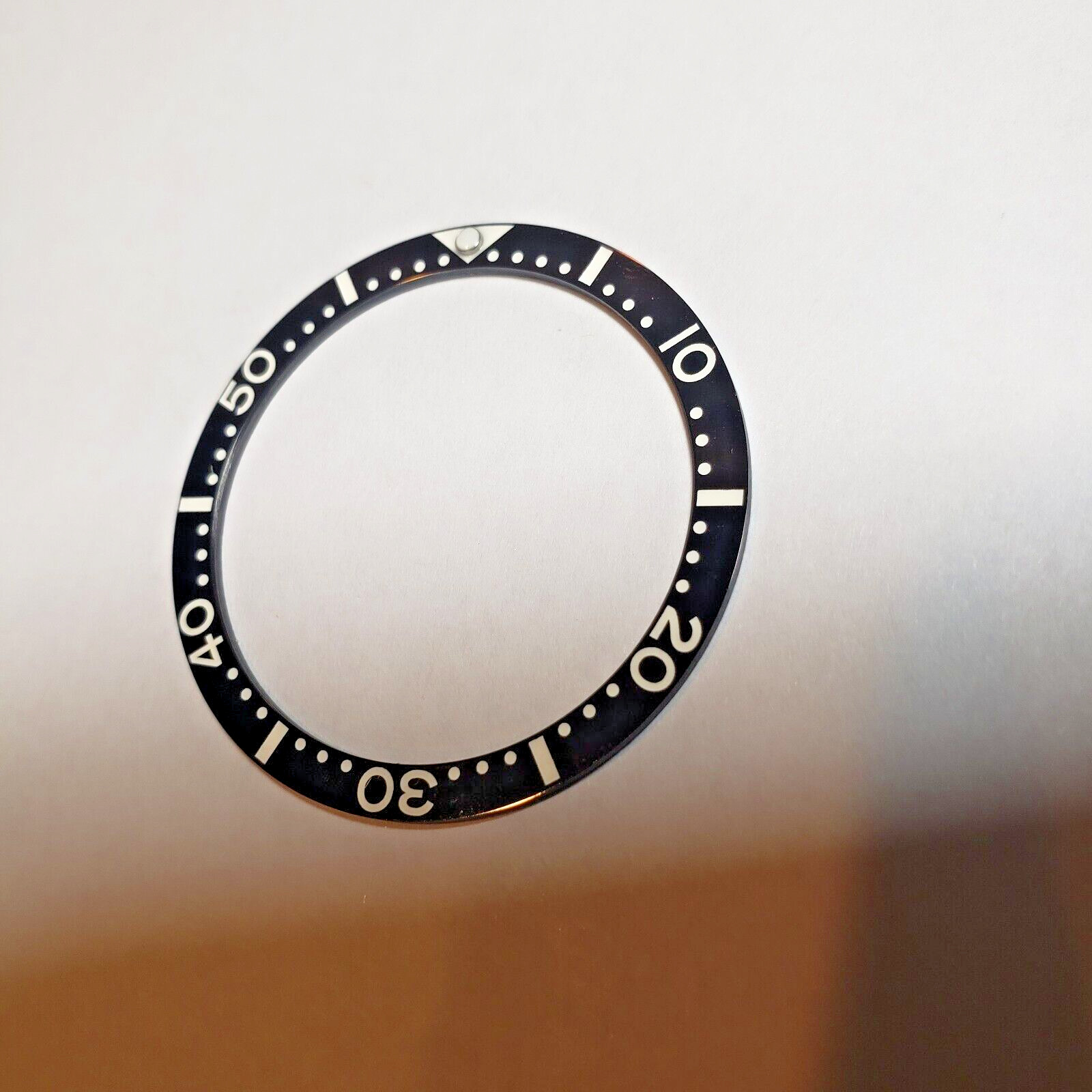 BLACK CERAMIC 38mm FULL LUME FLAT BEZEL INSERT for SEIKO With Pip