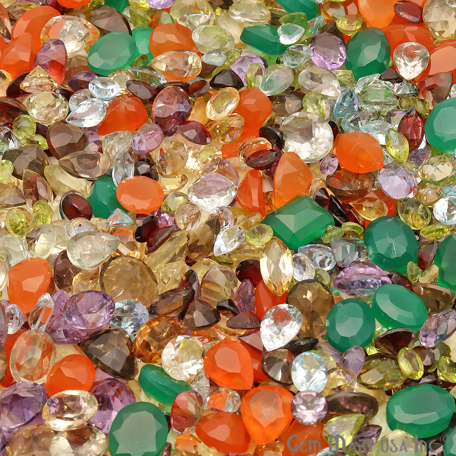 Natural Loose Gemstone Mixed Gems Carat Lot Mix Faceted Cut Semi Precious Stone