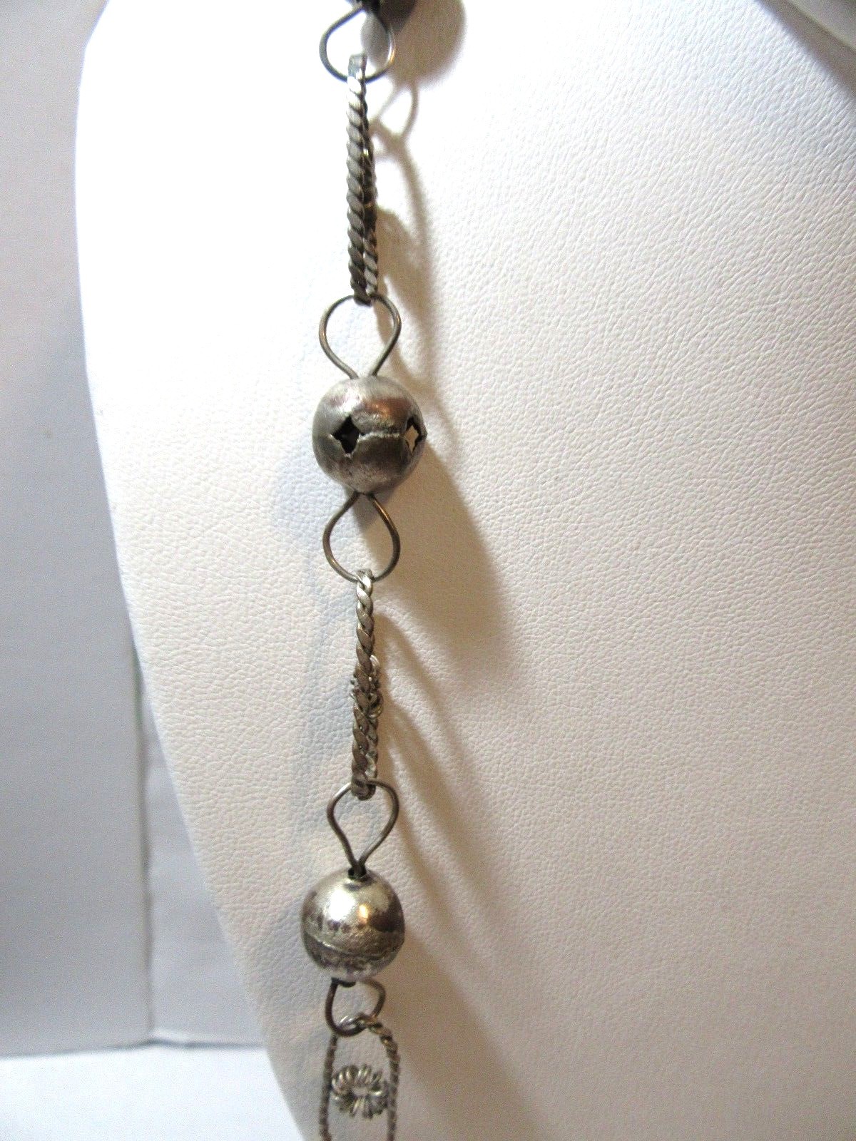 TRADITIONAL WEDDING BEADS NECKLACE CARVED STARS SMOOTH ROUNDS BALLS MEXICO