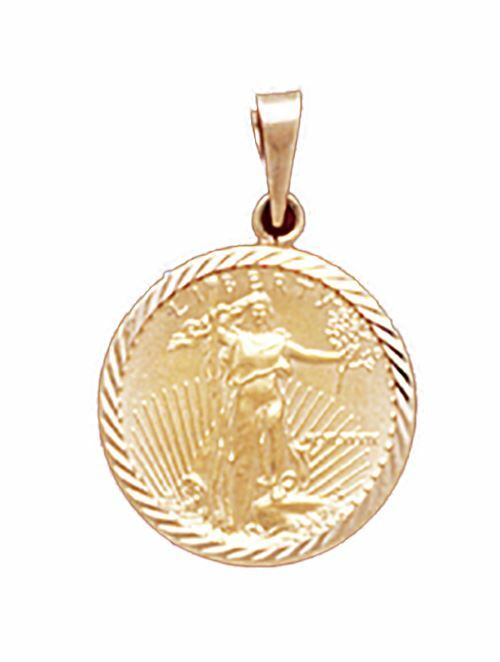 14K Yellow Gold DIAMOND CUT DIE STRUCK BEZEL For 16.5mm Coin
