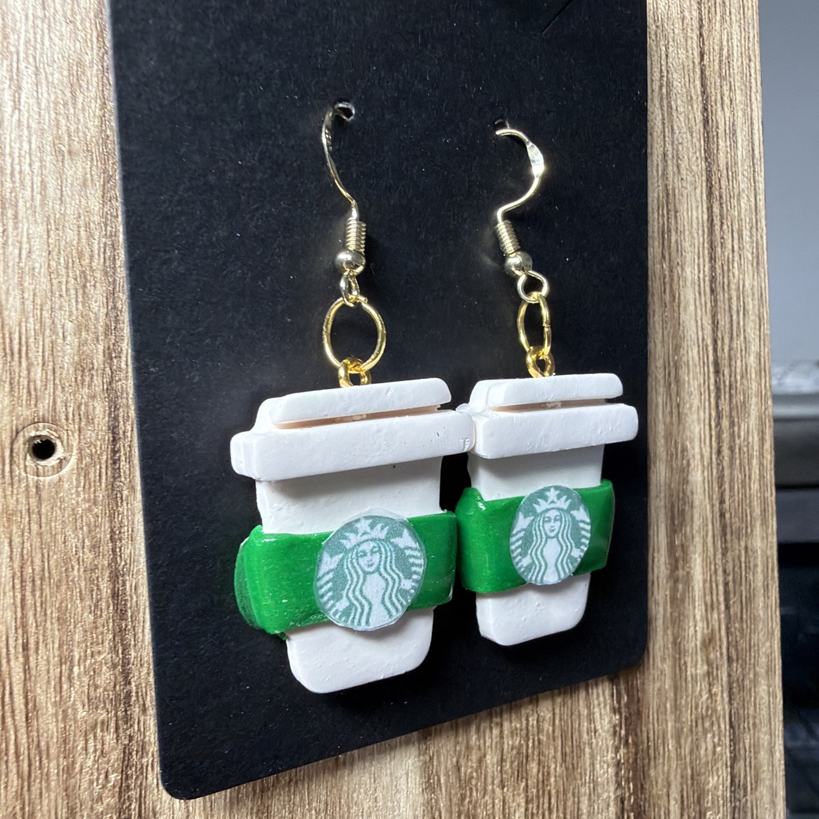 Suzie’s Whimsy Handcrafted Polymer Clay Earrings Coffee Brand