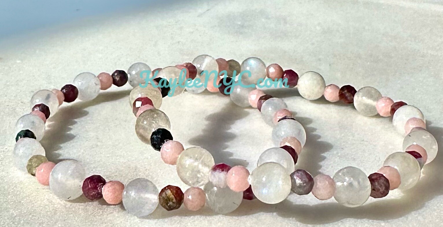 Wholesale Lot 6 Pcs Natural Crystal Libra Zodiac Stretch Bracelet Healing