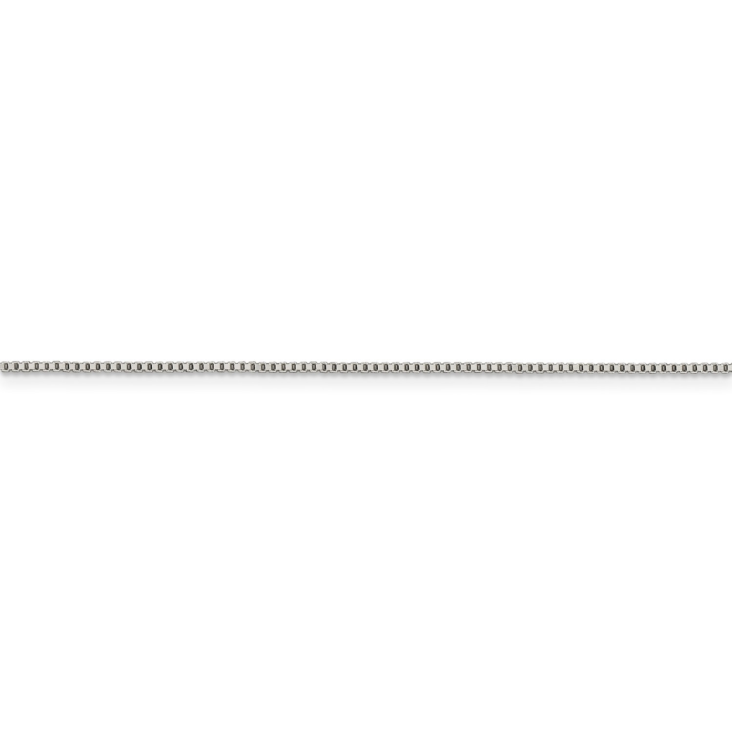 Sterling Silver Solid 0.90mm Plain Box Chain w/ Spring Ring Clasp 16″ – 36″