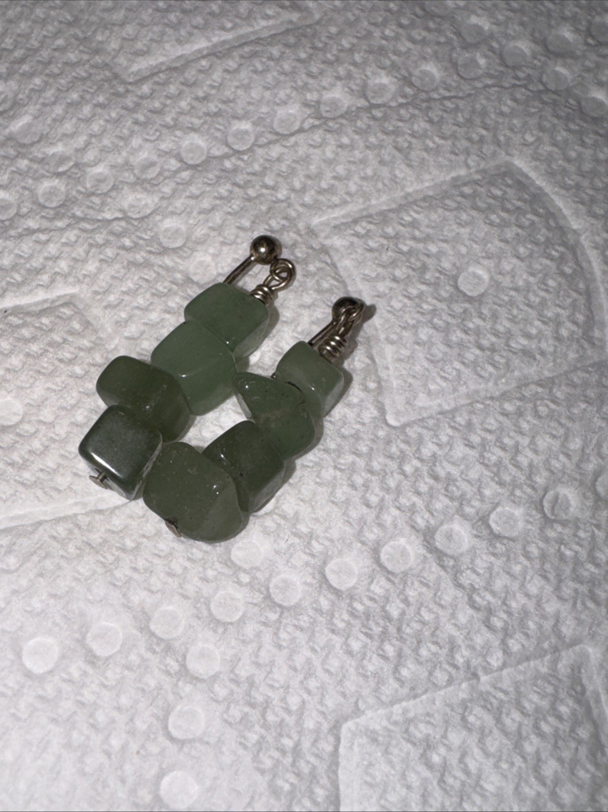Handmade Natural Jade Modern Style simple Elegant Design Earrings