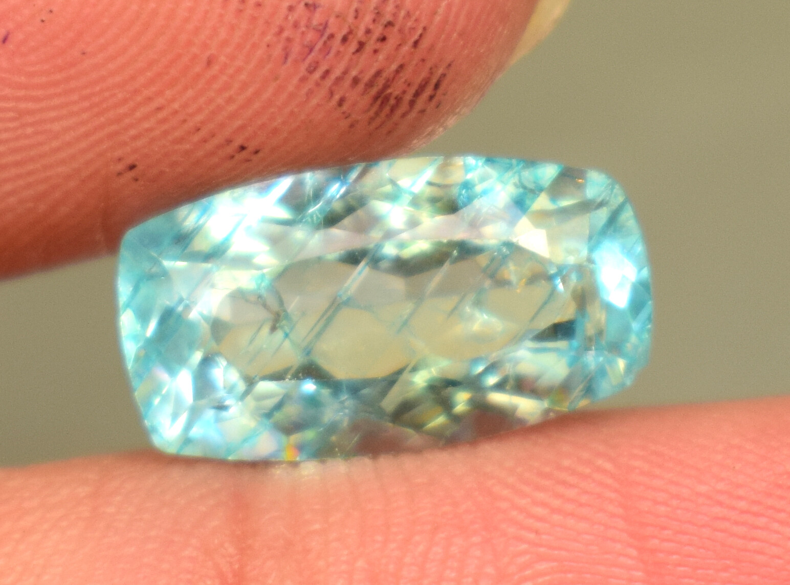 Natural Aquamarine Gemstone Faceted Cushion Cut 4.40 Ct Loose Gemstone Brazil