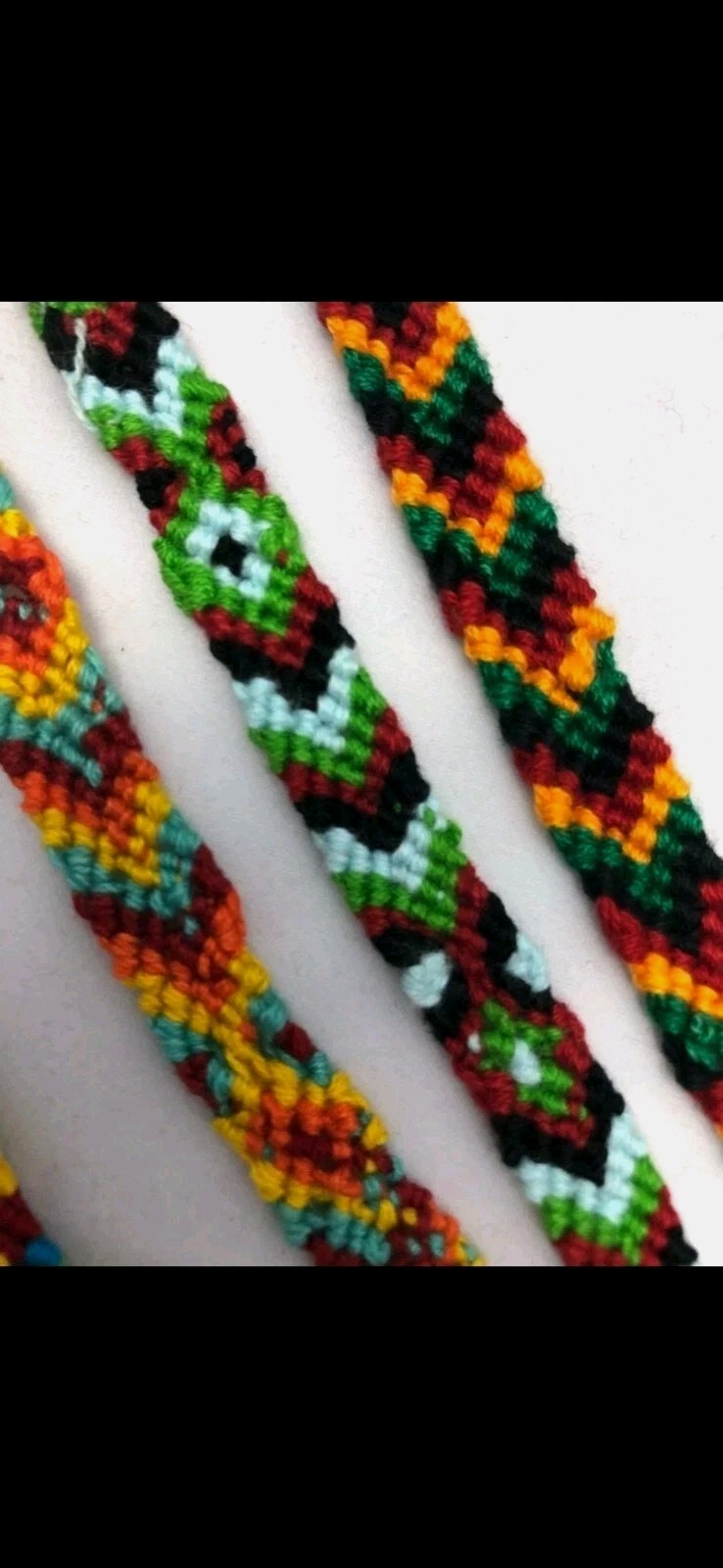 Handmade Guatemalan Artisan Friendship Bracelets Anklet Lot 120 (10 Designs/Lot)