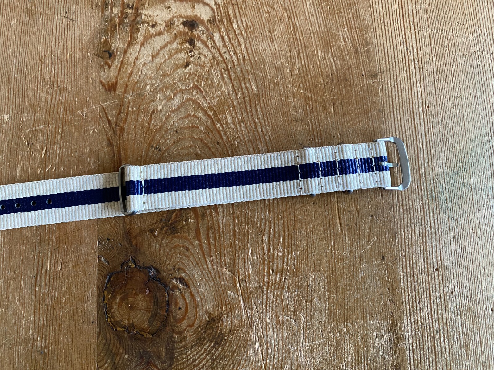 Nato Watch Strap 20 mm Width 25.5 cm Length Navy & Natural