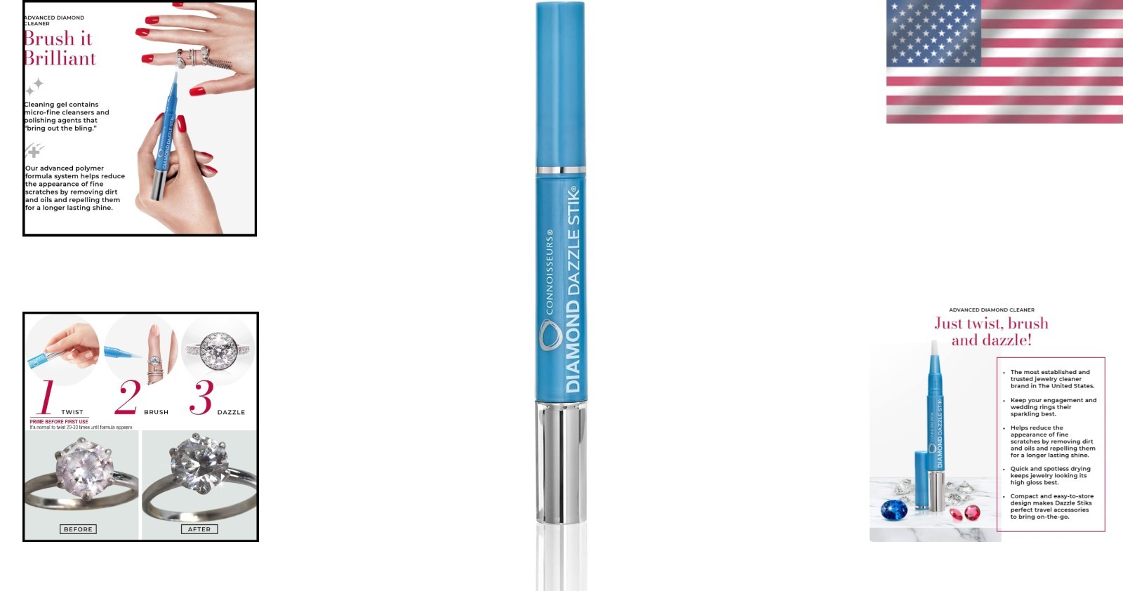 Diamond Dazzle Stik: Portable Jewelry Cleaner for Sparkling Diamonds & Stones