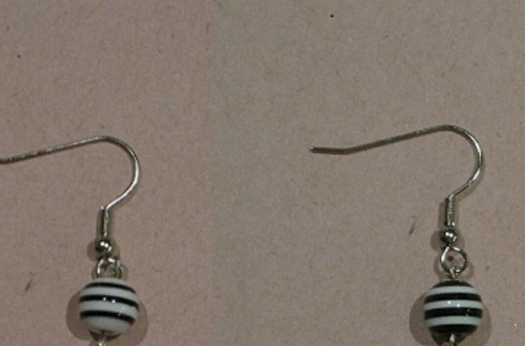 BLUE Anchor Sailor Striped Nautical Rockabilly Retro Earrings Mod Resort Yacht