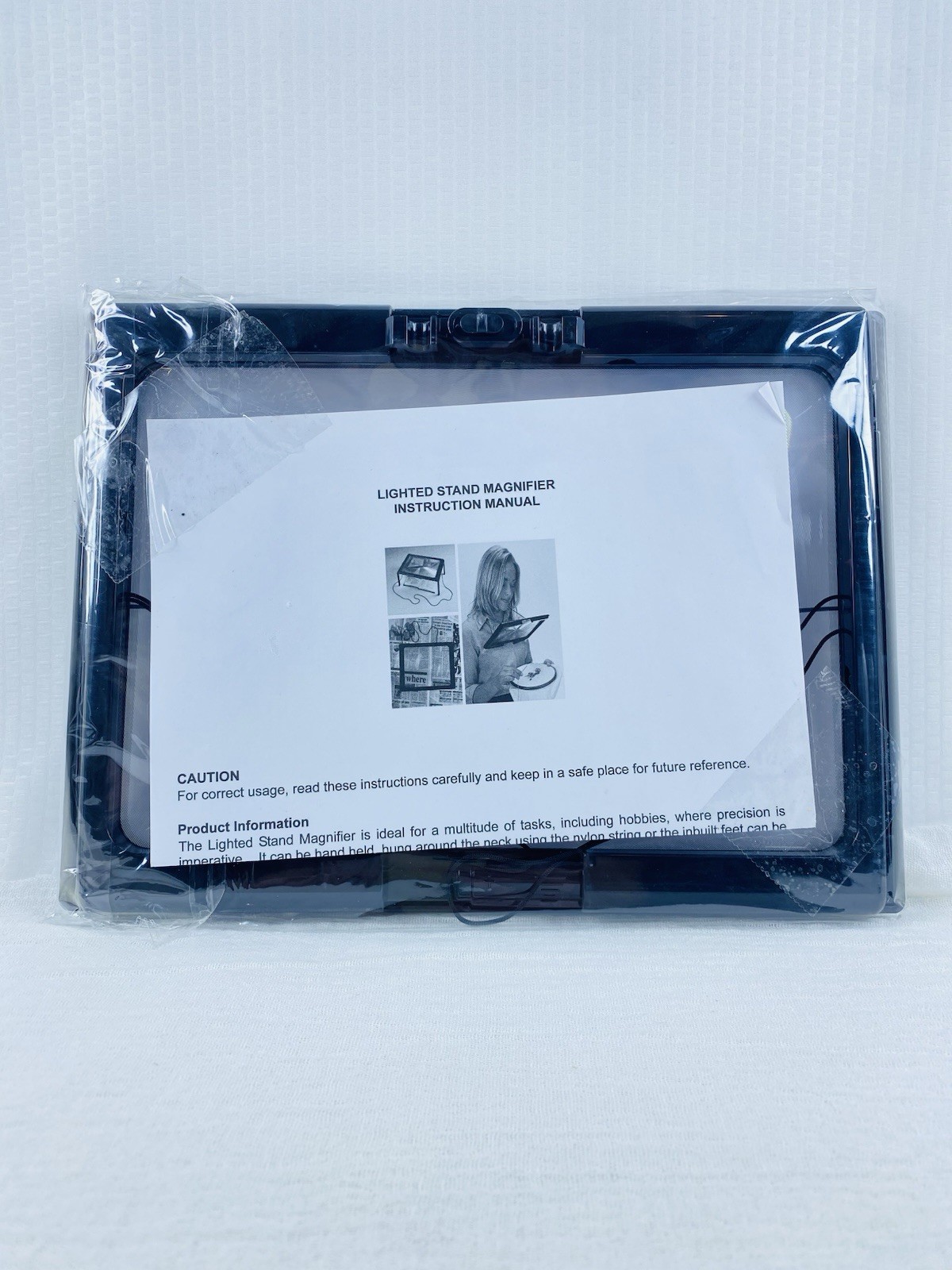 3X Hand Free Magnifying Glass w/ 4 Bright LED Light Reading Full Page Magnifier