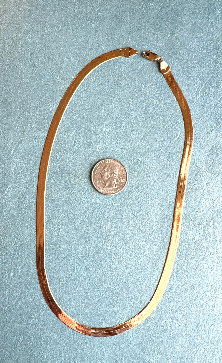 14K ITALIAN YELLOW GOLD 18” HERRINGBONE CHAIN BY RCI 12.1 GRAMS LOBSTER CLASP